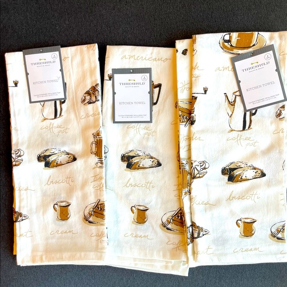 Threshold Kitchen Nwt Bundle Of 6 Kitchen Towels Threshold Coffee